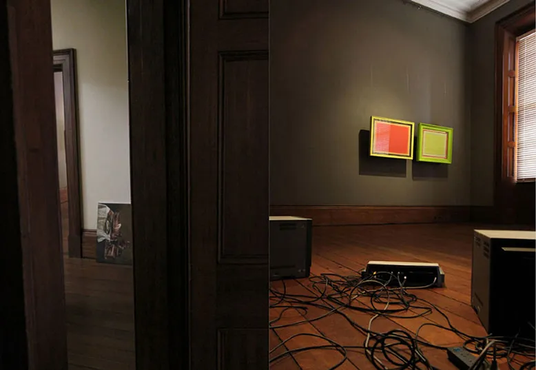 Installation view     1 - 3: Always stretching time But it's never long enough; 4 - 7: Turning minutes into hours  , 2012